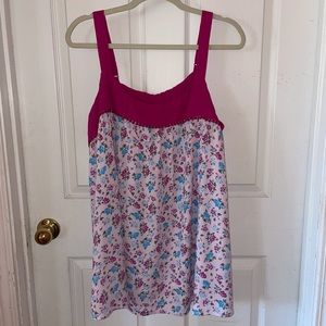 Lane Bryant pink floral tank